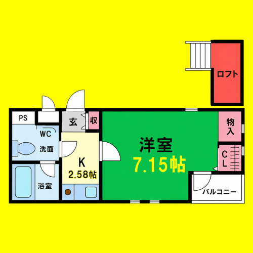 アムール青柳　名古屋市賃貸　仲介手数料無料の間取り