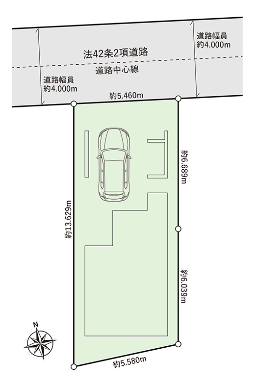 葛飾区亀有２丁目の新築一戸建の区画図