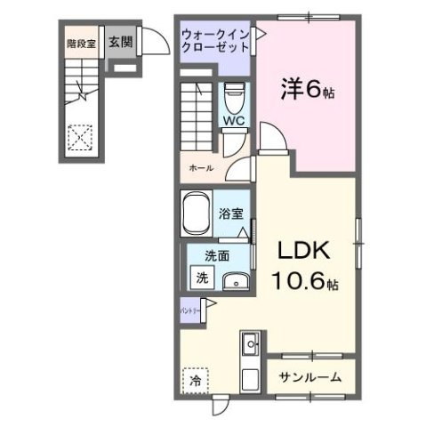 ルナ　フルールの間取り