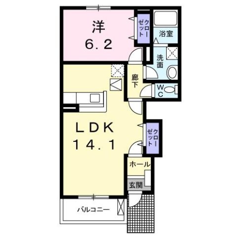 クラベールＡの間取り