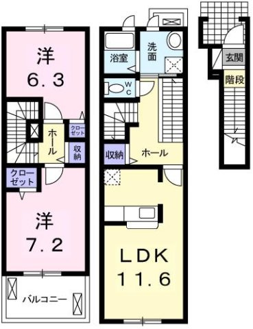 パーシモン北野の間取り