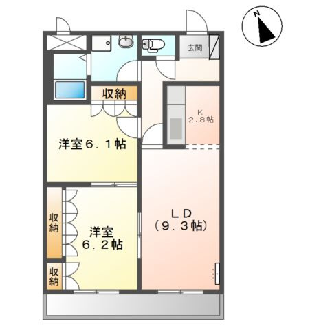 グランチェスタＢの間取り