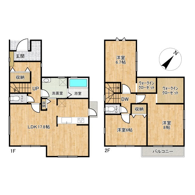 リーブルガーデン 枚方市楠葉野田3丁目3期の間取り|3LDK、価格3880万円、土地面積111.22㎡、建物面積97.60㎡