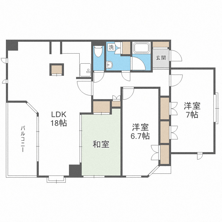 CITY SPIRE夕陽丘の間取り