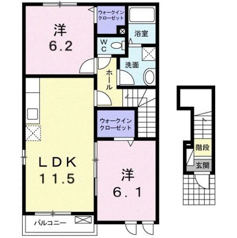 グリーンヒル　Ｂの間取り