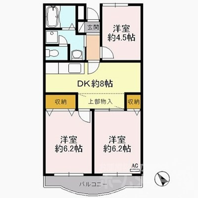 アメニティ芦田第3マンションの間取り