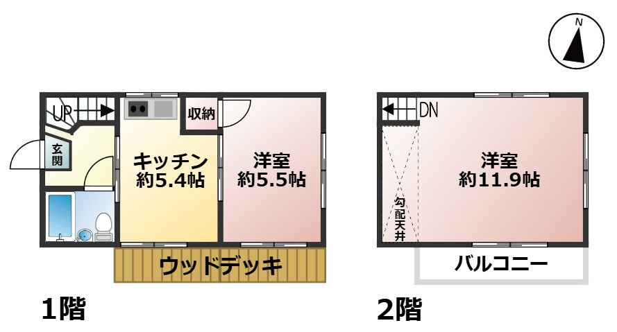 高島市永田中古戸建の間取り