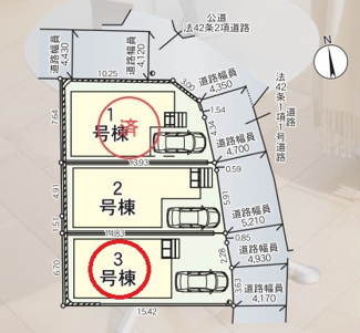【区画図】 | クレイドルガーデン枚方市渚元町第５ | 区画図