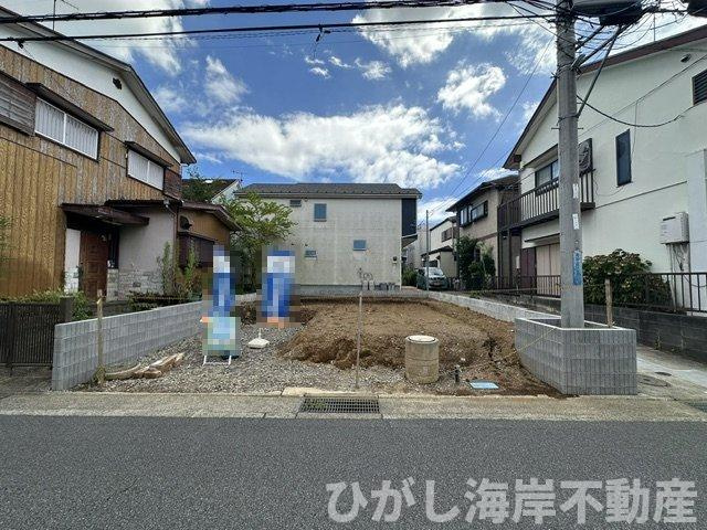 茅ヶ崎市高田４丁目　新築戸建の外観|8月6日撮影　建築中　現地外観