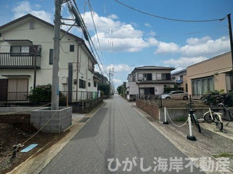 茅ヶ崎市高田４丁目　新築戸建の前面道路含む現地写真|現地外観