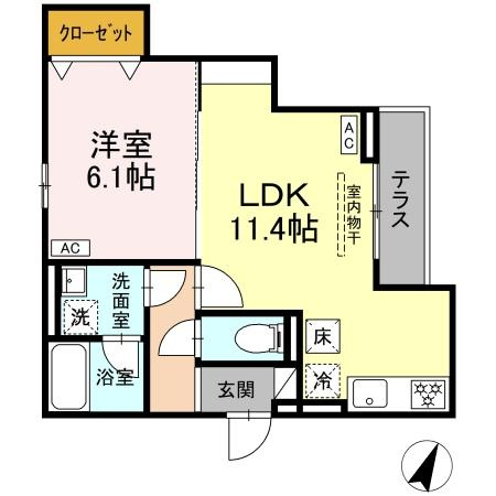 D-asset矢崎町の間取り