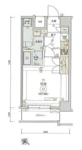リヴシティ東大前の間取り