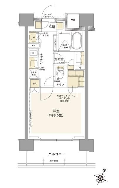 コムレジ赤羽　賃貸棟の間取り