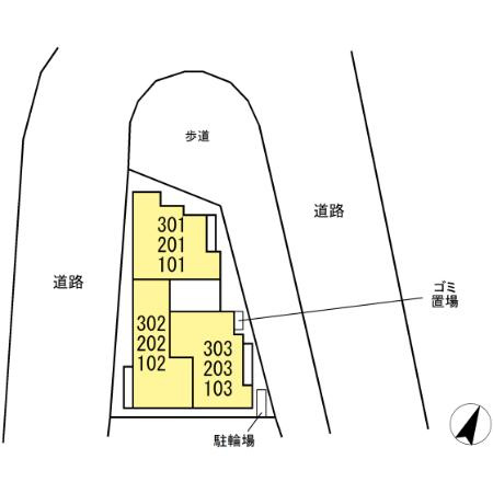 D-asset矢崎町の区画図