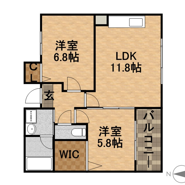フローラル宝塚の間取り