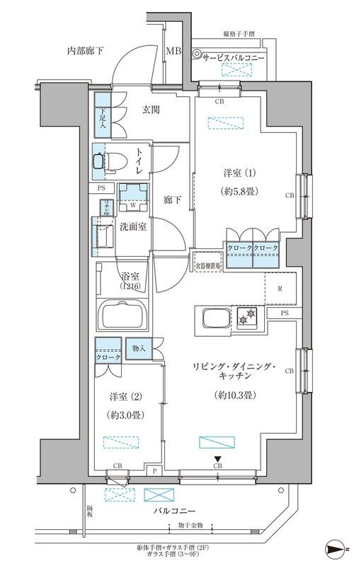 パークアクシス住吉ガーデンスクエアの間取り