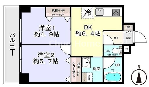 ハイム松江の間取り|新規フルリノベーション