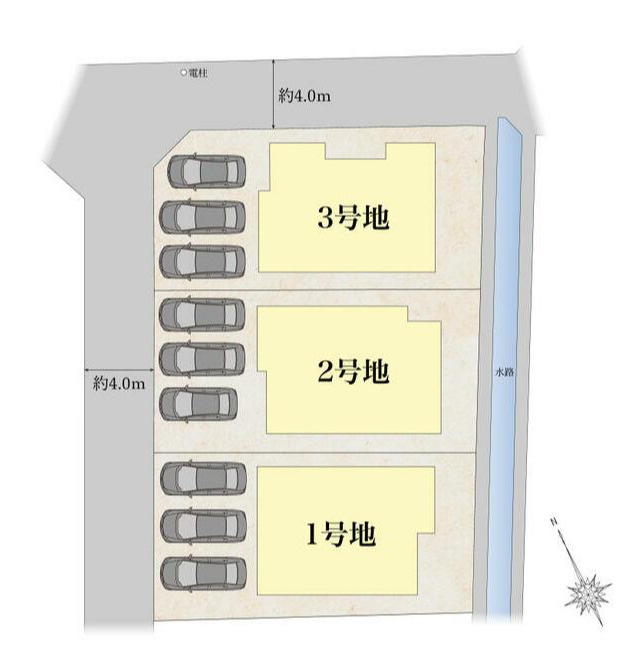 ●津市一身田 新築戸建 【全3棟】の区画図