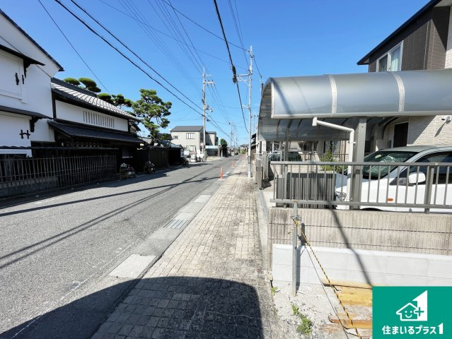 東近江市五個荘北町屋町　第1期　新築一戸建ての前面道路含む現地写真|現在建築中！落ち着いた街並みで新生活を始めることが出来そう！周辺の物件も併せてご紹介させて頂きます！
