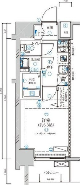 ディアレイシャス名駅WESTの間取り