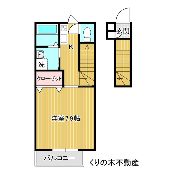 【間取り】 | Bellacalma | １Kのお部屋です