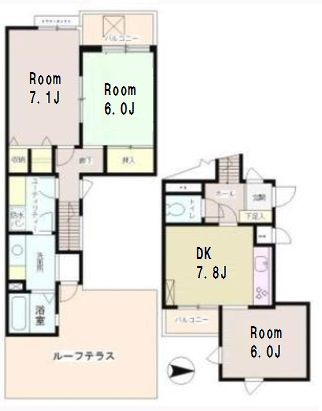 カルム桜新町パティオの間取り