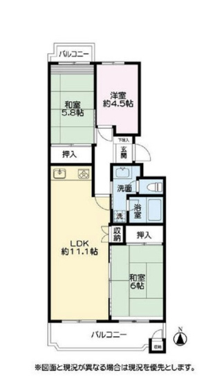 【間取り】 | 東急ドエル桶川ビレジ2号棟