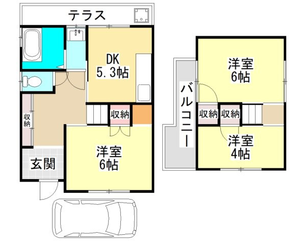 中曽司町戸建の間取り