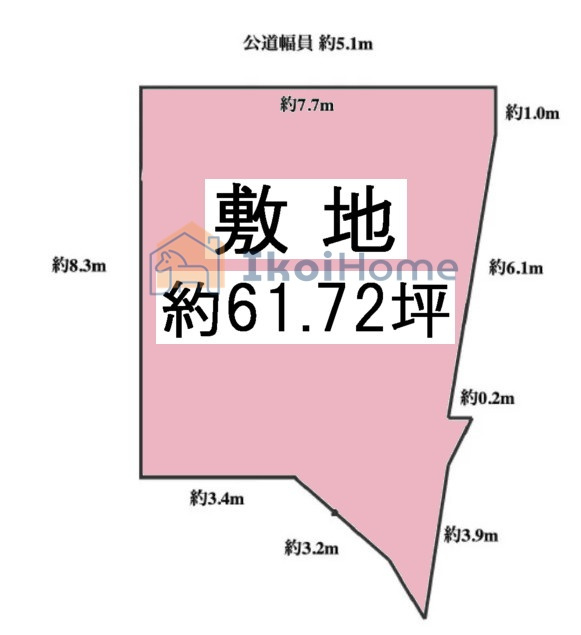 明石市東朝霧丘　土地の土地図|●年中無休：当日予約可●敷地約61.72坪！古家は34.84坪ございますので、建替え時には解体が必要