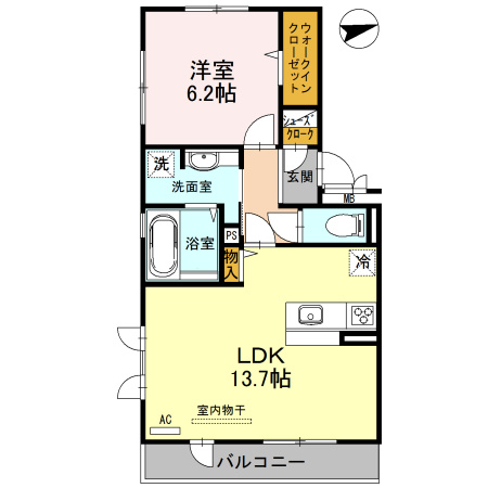 【間取り】 | カーサ高善　A棟