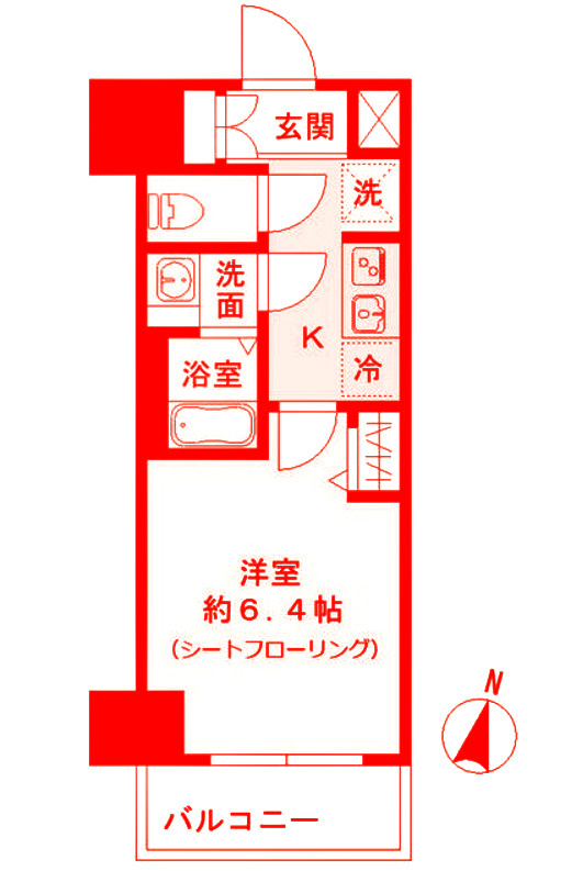 平塚市明石町の賃貸マンションの間取り