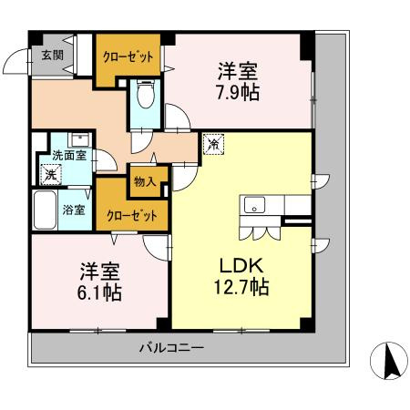 サンヴィレッジ中河原の間取り