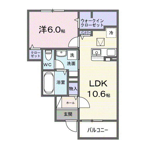 東有馬２丁目アパート（０２８６７３５０１）の間取り|間取図