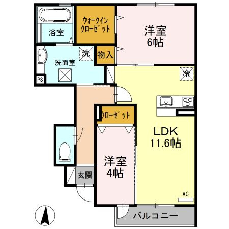 【間取り】 | カーサ高善　D棟