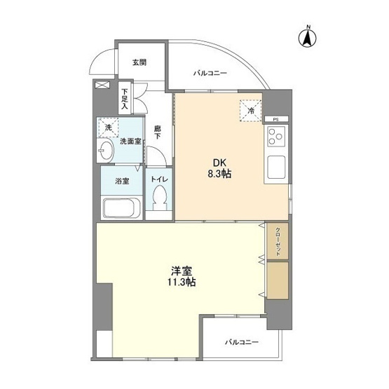 【間取り】 | ＣＡＳＳＩＡ錦糸町Ｓｏｕｔｈ　Ｃｏｕｒｔ