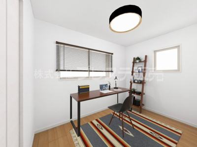 【洋室】 | 大和郡山市野垣内町の新築一戸建 全６区画 | ３号地１階洋室完成イメージ／南向きですので、陽あたり良好です♪