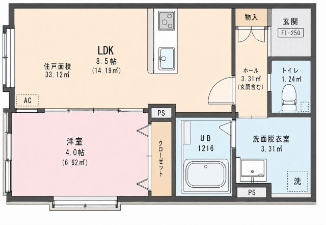 リノアネラ合川の間取り