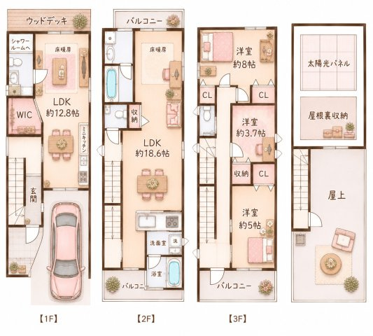 牧野阪1丁目　中古一戸建ての間取り|間取り図はいかがですか？ご希望を叶える間取りですか？リビングの広さは？水回りの位置は？カウンターキッチン？など色々な情報が集約されています。弊社ではリフォームなどのご相談も承っております。