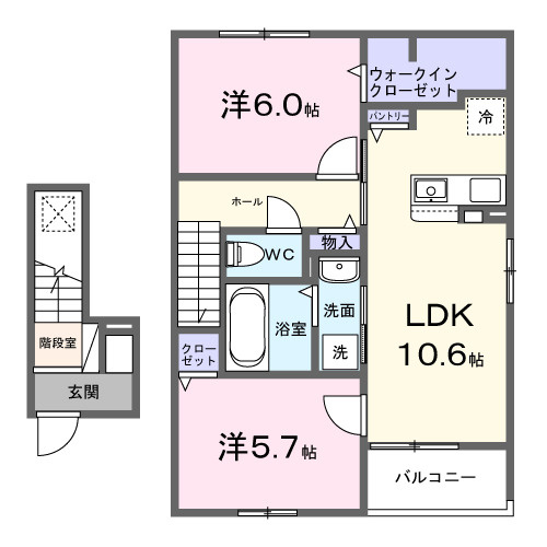 東有馬２丁目アパート（０２８６７３５０１）の間取り|間取図