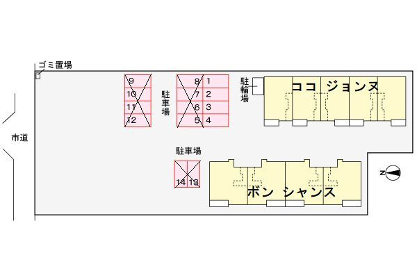 ココ　ジョンヌの区画図