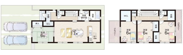 河内長野市大師町　第2期　新築一戸建ての間取り|1号地