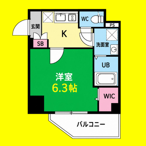 エスリード車道 桜通　名古屋市賃貸　仲介手数料無料の間取り
