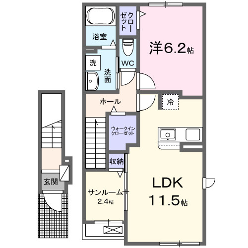 グランデルート　Ａの間取り