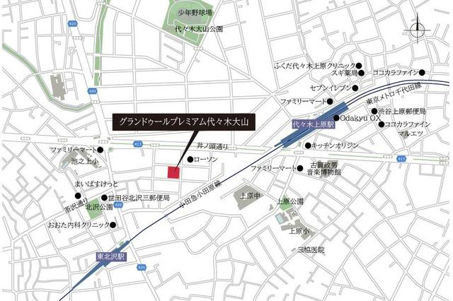 グランドゥールプレミアム代々木大山の地図