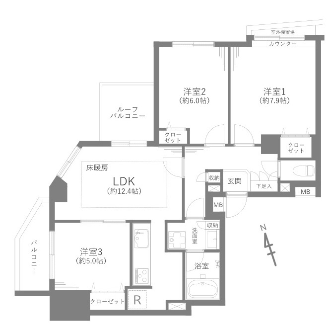 ユニーブル田端の間取り
