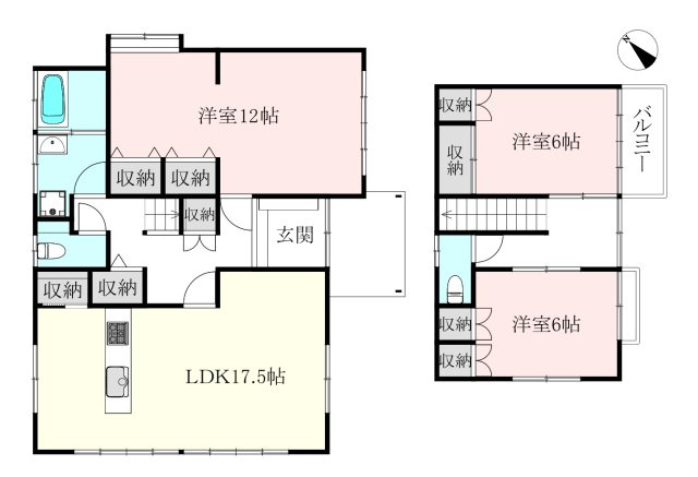 石風呂町戸建の間取り|リフォーム予定です。（2026年9月完成予定）