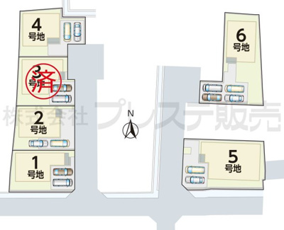 【区画図】 | 大和郡山市野垣内町の新築一戸建 全６区画 | 全体区画図