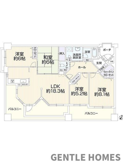アーサー新宮グランヒルズの間取り
