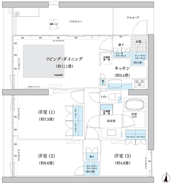 ガーデニエール砧　ＷＥＳＴの間取り