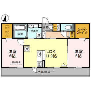 【間取り】 | リート623 W(ウェスト) | お部屋の間取りです